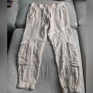 JOHNNY WAS Women's  Embroidered Ivory Pants/Jogger  Size X-Small